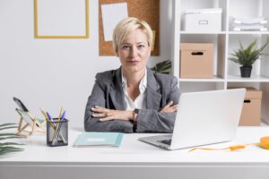 Person at a working desk