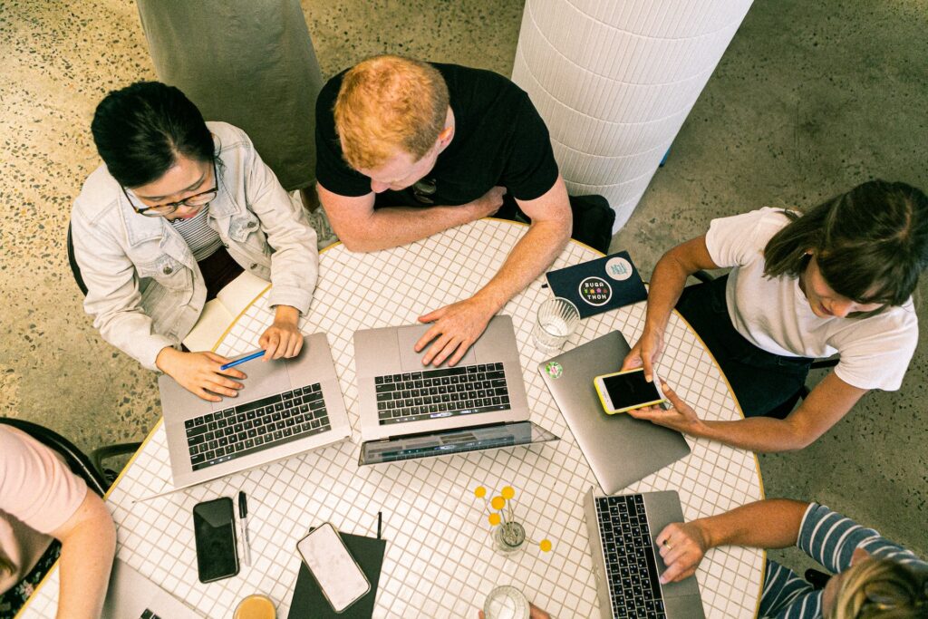 team laptops creating start up entrepreneur portugal residency advisors