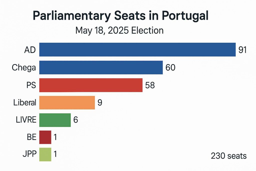 Portuguese Parliamentary Election: Seat Distribution Overview