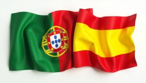 Spain and Portugal flag