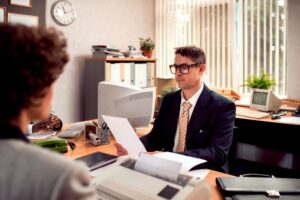 Man in a desk